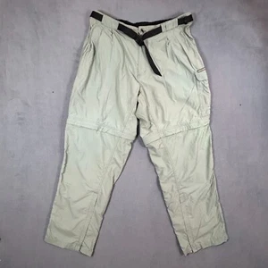 Ex Officio Pants Mens Large Green Nylon Convertible Pants with Belt Hiking Pants - Picture 1 of 13