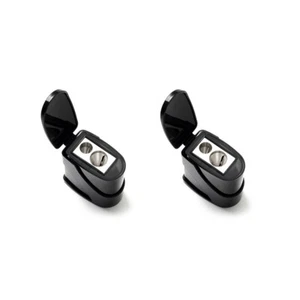 2x Derwent Art/Craft Twin Hole 8.25/11.5mm Pencil Sharpener w/Reservoir Black - Picture 1 of 7