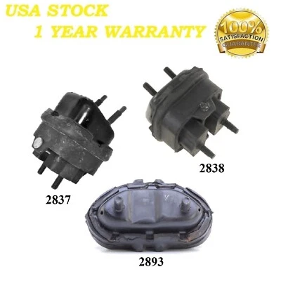 3PCS MOTOR & TRANS MOUNT FIT 1993-1996 Cadillac Eldorado 4.6L - Image 1 of 4