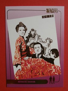 THE AVENGERS - Gold Foil Chase Card - F5, Avengers Fashion - Strictly Ink 2003