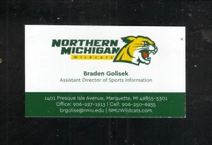 Tarjeta de visita de información deportiva Northern Michigan Wildcats GLIAC - Imagen 1 de 1