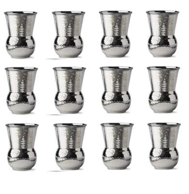 Bicchiere da bere martellato in acciaio inossidabile marocchino Mughlai Glass... - Immagine 1 di 4