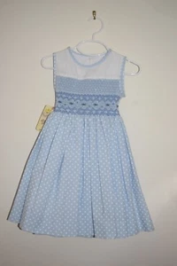 Nuevo con etiquetas Vestido Niña Azul Primavera Rosas Ahumado 3T - Imagen 1 de 2