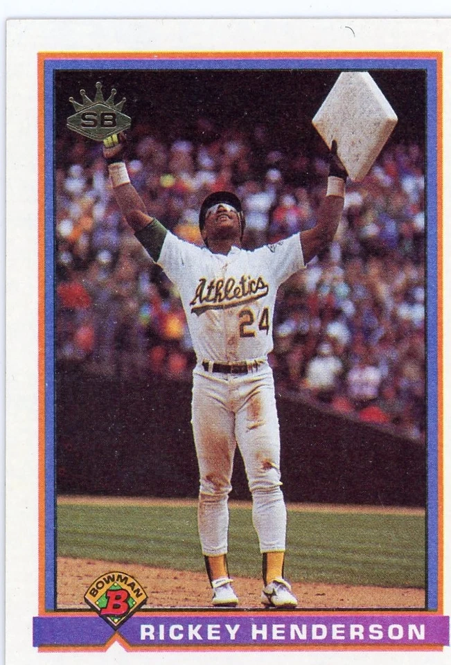 1991  Bowman SB Foil #692 Rickey Henderson - Image 1 of 1
