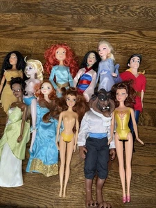 Disney Doll Lot Princesses Variety Mix 11 Dolls - Picture 1 of 3
