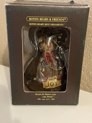 New RUDY KRINGLEBELL 2003 Boyds Beary Best Ornament Christmas Bell #257010 - Image 1 of 4