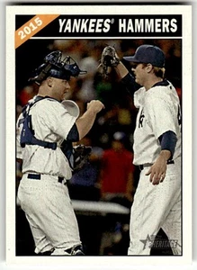 2015 Topps Heritage #CC-4 Yankees Hammers (McCann / Miller) Combo Cards New York - Picture 1 of 2