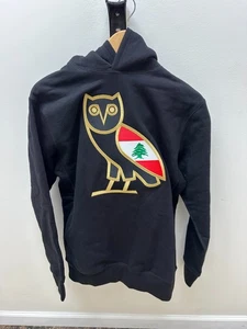 OVO LEBANON COLLAB DRAKE BLACK HOODIE 100% CEDAR OF LEBANON RARE Size Medium - Picture 1 of 4