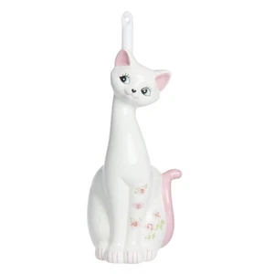 Sunart SAN1708 Cute Miscellaneous Goods Lovely Pottery Cat Toilet Brush Stand... - Picture 1 of 6