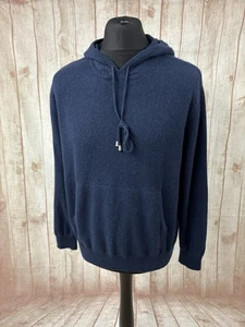 M&S Autograph Pure Cashmere Hoodie Pullover Pulli Gr. Large dunkelblau weich warm - Bild 1 von 20