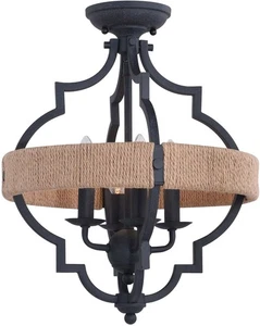 Vaxcel Lighting C0233 Beaumont 4 Light 14"W Semi-Flush Ceiling - Grey - Picture 1 of 10