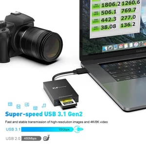 CF Express Type-B Card Reader Adapter USB3.1 Gen 2 Type C Port CF Express - Zdjęcie 1 z 14