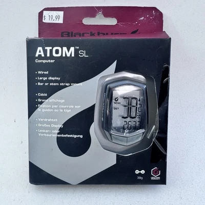 Blackburn ATOM SL Wired Bike Computer Speedometer Odometer Bar Stem Mount A19 - Image 1 of 4