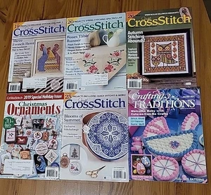 Lot Of Crosstitch Pattern Magazines-5 Plus  Crafting Traditions Magazine - Picture 1 of 2