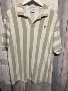 Rare Vintage Style Puma Terry Toweling Short Sleeve Polo Shirt Good Cond XL - Picture 1 of 7