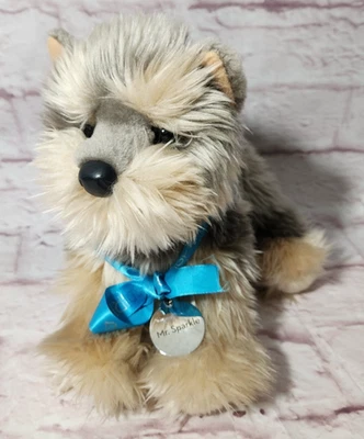 Douglas Cuddle Toys Plush Aspiri Mr. Sparkle Terrier Yorki Puppy Dog 11" Fluffy - Image 1 of 4