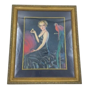 Stampa pin up Bradshaw Crandell "Piume rosse e un cracker" incorniciata 20,5"x17,5" - Foto 1 di 9