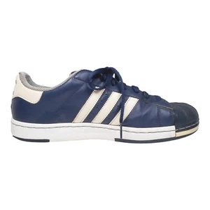 Adidas Superstar 2 G59930 blu navy righe bianche punta conchiglia uomo 9,5 pelle - Foto 1 di 10