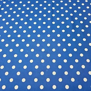 21" Dots White on Royal Blue VIP Cranston White Polka Dots - Picture 1 of 3