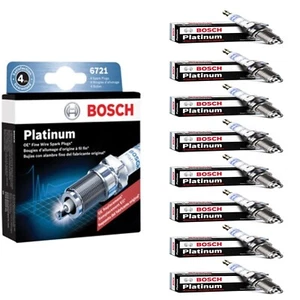 8 pcs Bosch Platinum Spark Plugs For 1992-1995 CHEVROLET C2500 SUBURBAN V8-7.4L - Picture 1 of 4