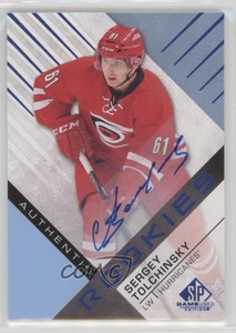 2016 SP Game Used Authentic Rookies Blue Sergey Tolchinsky #165 Rookie Auto RC