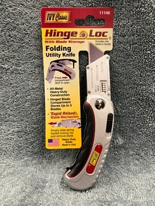 Hinge-Loc Folding Utility Knife with Blade Storage  by IVY Classic   11146 - Bild 1 von 3