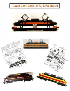 Lionel 2350 2351 2352 2358 Repro Svc Manual (Best Quality!) - Picture 1 of 1