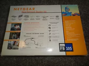 NETGEAR Fast Network Starter Kit - FB105 5 Port Switch, Network Card, & Software - Picture 1 of 10