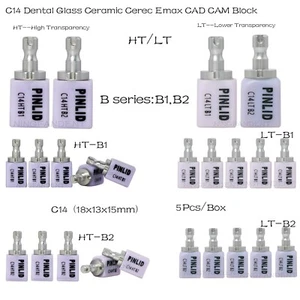 HT/LT C14 B1/B2 Dental Glass Ceramic Lithium Dislicate Emax Cerec CAD CAM Blocks - Imagen 1 de 31