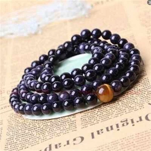 Pulsera de piedra arenisca azul 6 mm yoga budismo espiritualidad bohemia - Imagen 1 de 3