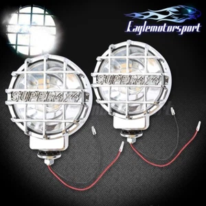 6" Built-in 4X4 Round HID Off Road Lights Chrome Fog Lamps Cover+Switch+Wire Kit - Picture 1 of 3