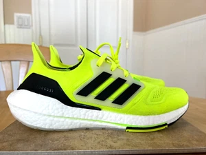 SIZE 10 : ADIDAS ULTRABOOST 22 MEN'S SHOES GX6639 SOLAR YELLOW - Picture 1 of 8