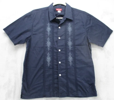 UnionBay Button Up Shirt Men's Medium Blue with Embroidered Chest - Image 1 of 4