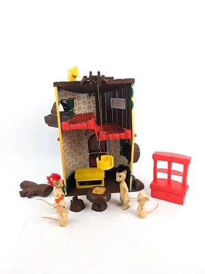Vintage Ella & Andy Baby Mouse Twin Tree House Mr Mrs Mouse 1967 Remco - Image 1 of 4