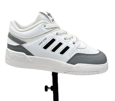 Adidas Drop Step Low Toddler Boy's Slip-on Casual Leather Sneakers Size 10 White - Image 1 of 4