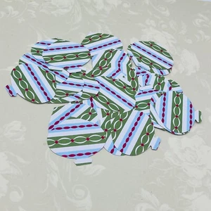 2 Inch Ornament Shaped Die Cut in Green, Blue, Red Winter Decorative Paper 36 Pc - Picture 1 of 3