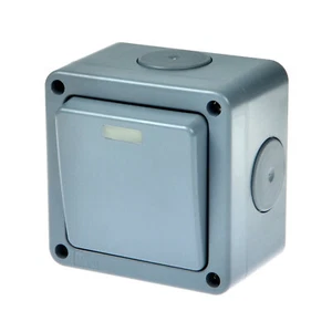 Waterproof Power Switch Panel Junction Box Case IP66 Outdoor Device Security 10A - Picture 1 of 12