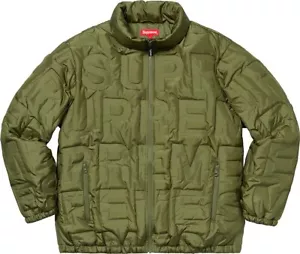 Supreme Bonded Logo Down Jacket Olive XL - Picture 1 of 4