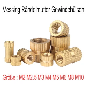 Rändelmutter Gewindeeinsatz Einpressmutter Einschlagmutter Messing M2M2.5M3-M10 - Bild 1 von 5