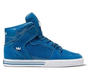 Supra Vaider Suede Blue Men Size 11US Eu45 UK10 Skateboard Sneaker Shoes Hiphop - Picture 1 of 9