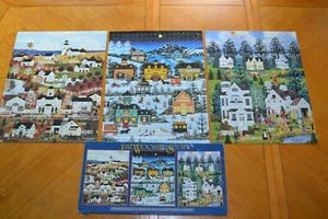 Jane Wooster Scott 3623-1 Deluxe Puzzle Set, three 500-pc jigsaw puzzles, lot B - Picture 1 of 9