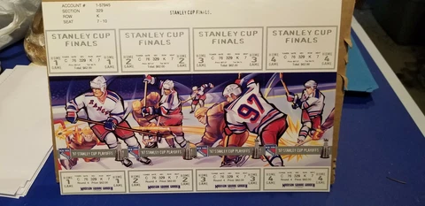 New York Rangers NHL 1997 Stanley Cup Final Phantom FULL Sheet Tickets Cover