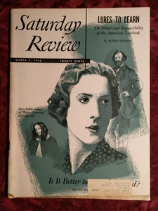 SATURDAY REVIEW March 7 1953 BETTY MILLER CLAUDE M. FUESS SLOAN WILSON - Picture 1 of 1