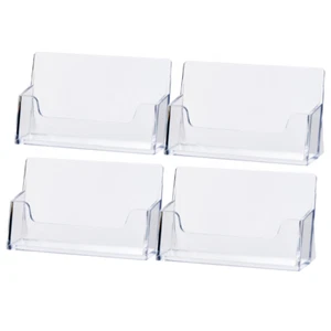 4x helit Visitenkartenständer Visitenkartenhalter klar für ca 50 Karten H235092 - Bild 1 von 2