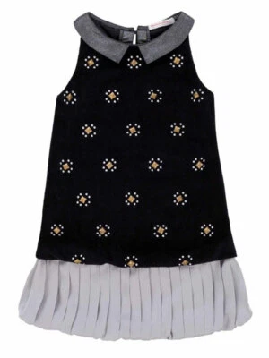 Vestido negro Deux Par Deux para niñas tallas 4-12 Peke A Wish terciopelo sin mangas nuevo con etiquetas Foto 1 de 4