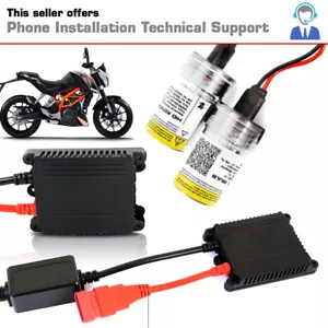 AGT Ac 2 H11 ac Slim Motorcycle HID Xenon Conversion Kit 6000k - Imagen 1 de 5