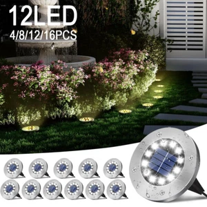 12LED Solarleuchte Bodenstrahler Außen IP65 Gartenleuchten Garten Solarlampen DE - Bild 1 von 14