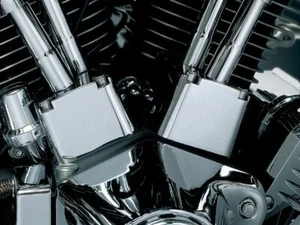 Kuryakyn 8123 Chrome Lifter Block Tappet Covers for Harley Evo Big Twin - Picture 1 of 1