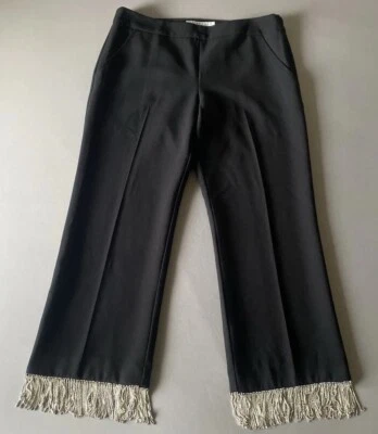 Vestido de fiesta Trina Turk para mujer negro Lazio pantalones talla 6 estrás nuevo sin etiquetas $845 Foto 1 de 4