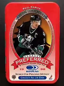 PAUL KARIYA & SERGEI SAMSONOV 1998 DONRUSS PREFFERRED METAL CONTENDERS EMPTY BOX - Bild 1 von 1